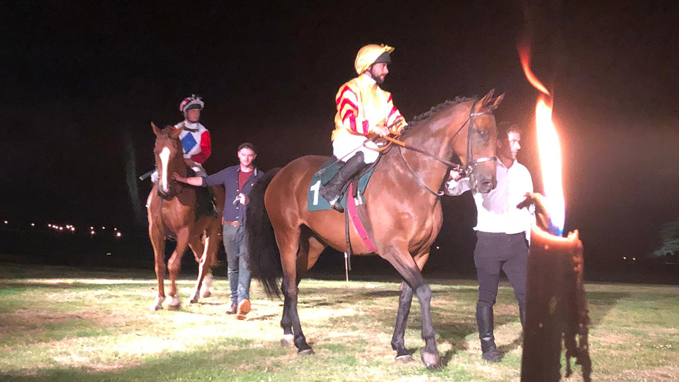 The ‘horse race’ which takes place at night by candlelight Horse & Hound