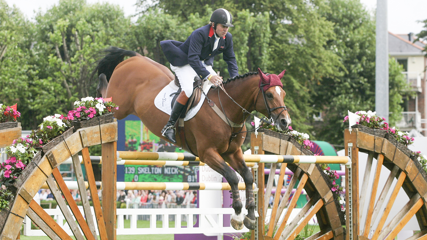 08.08.08 . The Samsung Super League Show Jumping Competition . Nick Skelton and Arko III .