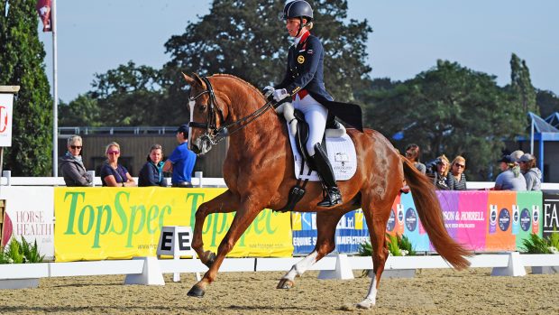 Charlotte Dujardin riding Gio at the National Dressage Championships 2019