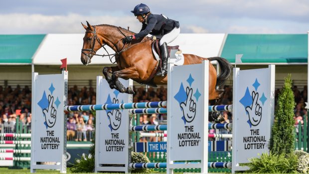 Pippa Funnell (GBR) riding MGH GRAFTON STREET during the showjumping phase of the Land Rover Burghley Horse Trials with MGH GRAFTON STREET in the grounds of Burghley House near Stamford in Lincolnshire in the UK between 5 - 8th September 2019