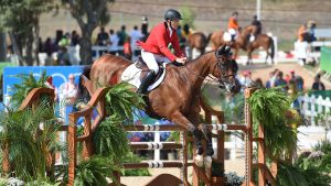 VANSPRINGEL Joris LULLY DES AULNES during the Team Show Jumping Phase of the Eventing Competition at the Olympic Equestrian Centre in Deodoro near Rio, Brazil on 9th August 2016