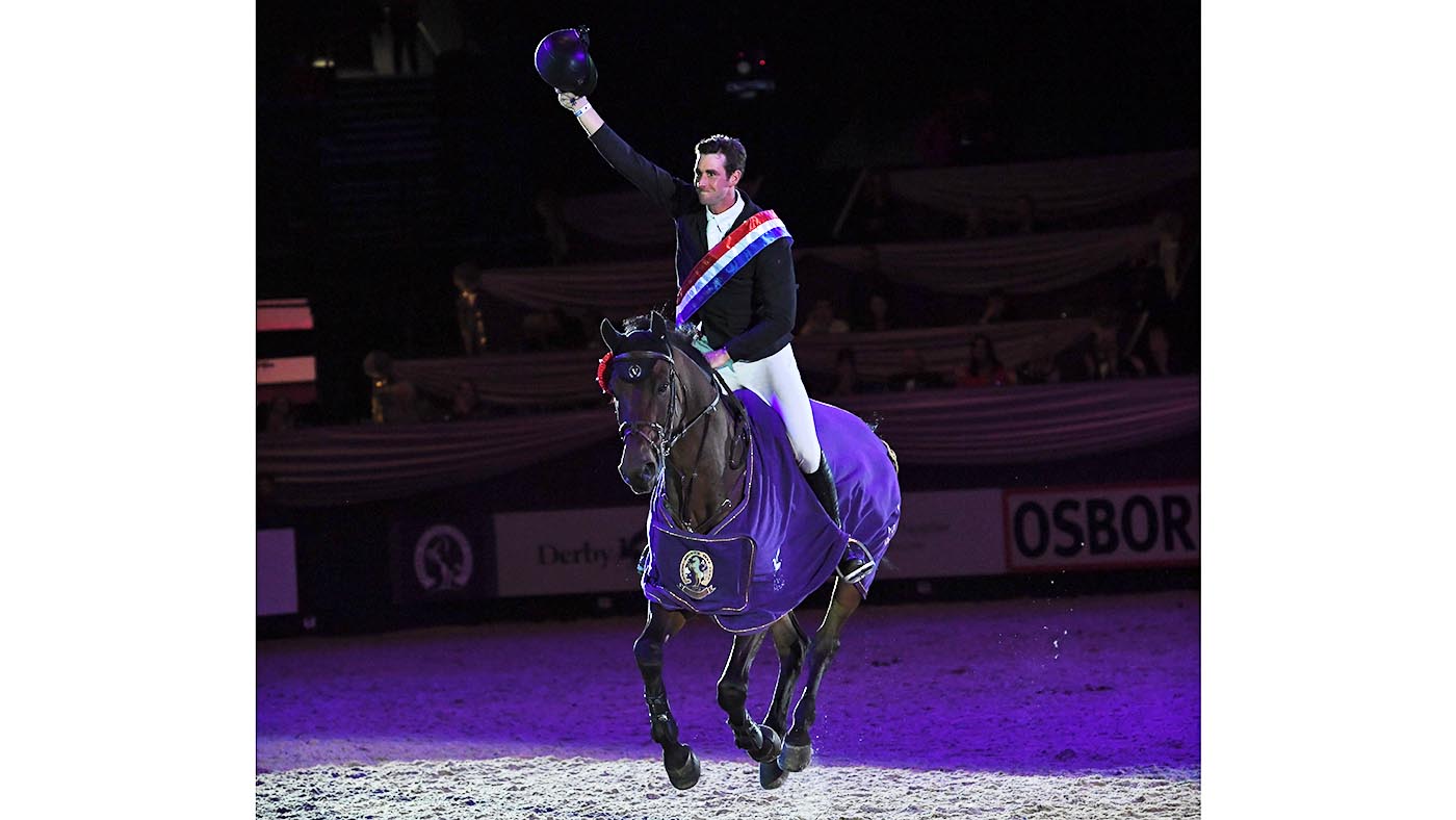 David SIMPSON riding GENTLEMEN VH VELDHOF, winner of the International Showjumping - Leading Showjumper of the Year during the Horse of The Year Show at the NEC in Birmingham in the UK between the 2nd - 6th October 2019