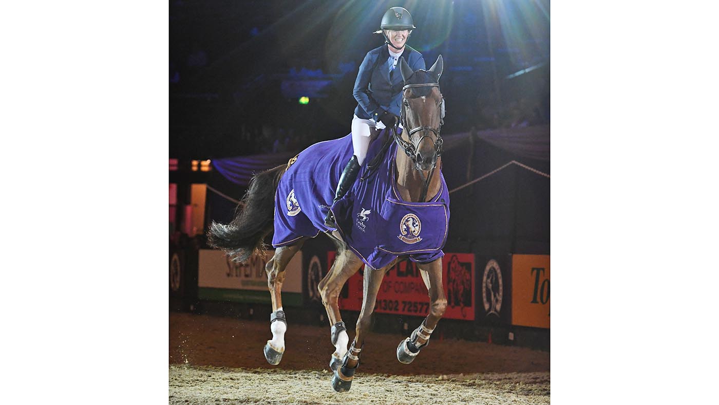 Harriet NUTTALL riding GALWAY BAY JED, winner of the International Showjumping - Take Your Own Line during the Horse of The Year Show at the NEC in Birmingham in the UK between the 2nd - 6th October 2019