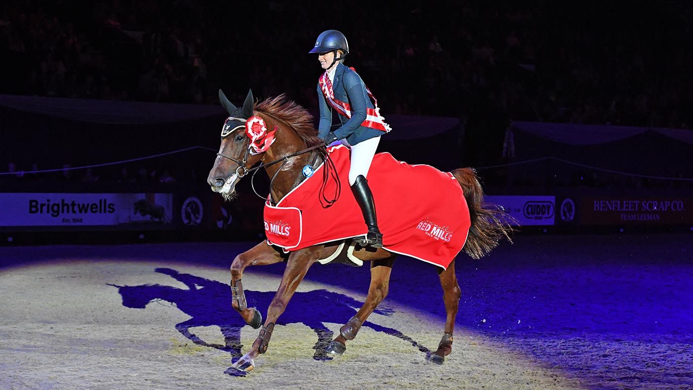 Nicole PAVITT riding SOUTHEND winners of the Connolly’s RED MILLS Senior Newcomers Championship during the Horse of The Year Show at the NEC in Birmingham in the UK between the 2nd - 6th October 2019