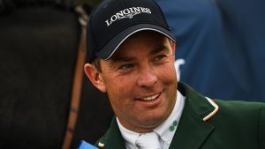 October 6, 2019, Barcelona, Spain: CIAN O'CONNOR reacts after Team Ireland victory in the FEI Jumping Nations Cup Final in Barcelona, Spain, October 6, 2019. The win ahead of second Belgium and third Sweden earned the Irish riders a ticket to the Tokyo 2020 Olympics. (Credit Image: © Martin Dokoupil/ZUMA Wire)