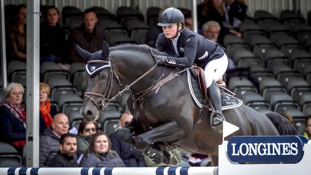 ROTTERDAM, NETHERLANDS - JUNE 22: CHIO Rotterdam Emily Moffitt, Copain du Perchet CH during the CHIO Rotterdam at the Kralingse Bos on June 22, 2018 in Rotterdam Netherlands (Photo by Jan Kok/Soccrates/Getty Images)
