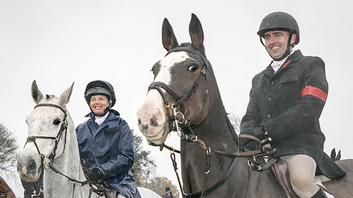 Alan Nolan riding Mr Potts out hunting