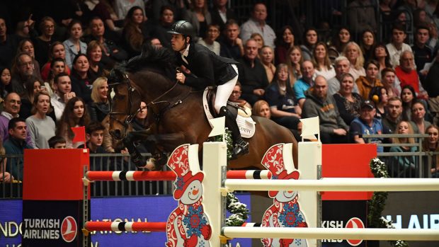 Scott Brash riding Hello Vincent (GBR), winner of The Turkish Airlines Olympia Grand Prix at Olympia, The London International Horse Show held at Olympia in London in the UK, between the 16-22 December 2019