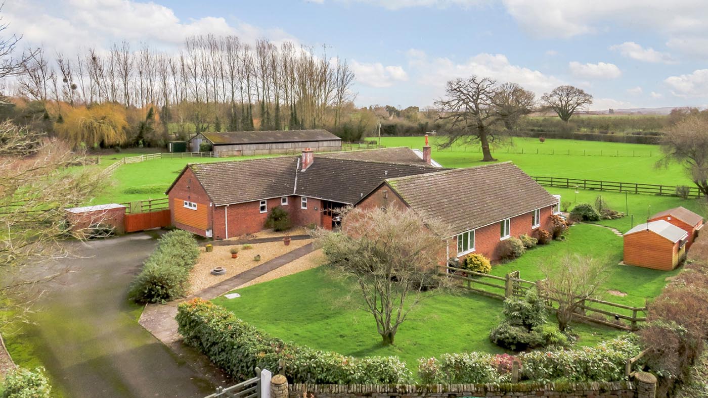 Spacious fivebedroom bungalow in Hereford with an exciting equestrian