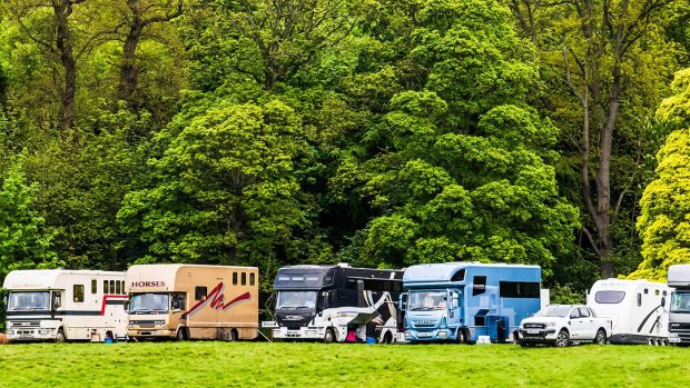 P58W29 Kelso, Scottish Borders, UK. 13th May 2018. The Landrover Floors Castle Horse Trials at Kelso.