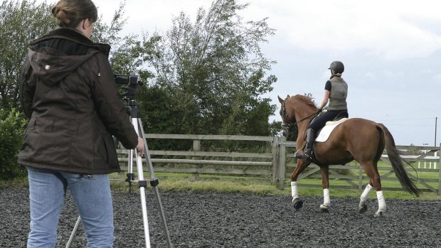 Sarah Jenkins video in hand with Anna Ross-Davies