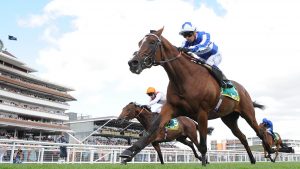 Lockinge Stakes bets Silvestre De Sousa on board Fox Chairman wins the bet365 Stakes (Registered As The Steventon Stakes) at Newbury Racecourse.