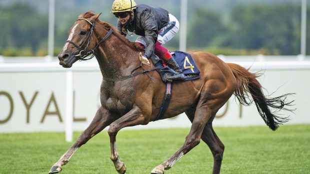 British Champions day Stradivarius ridden by Frankie Dettori wins the Gold Cup during day three of Royal Ascot at Ascot Racecourse.