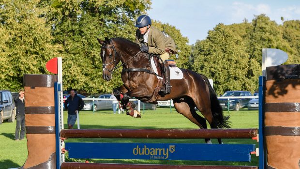 Ben Hobday riding Shadow Kingsman winner of the Dubarry Burghley Young Event Horse Four Year Old Final at the Land Rover Burghley Horse Trials in the grounds of Burghley House near Stamford in Lincolnshire in the UK between 5 - 8th September 2019