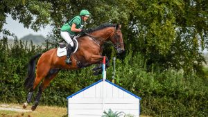 Mary King riding KING ROBERT II in OI Section Q during Bicton Arena (2) Horse Trials in East Budleigh near Exmouth in Devon in the UK on the 26th July 2020