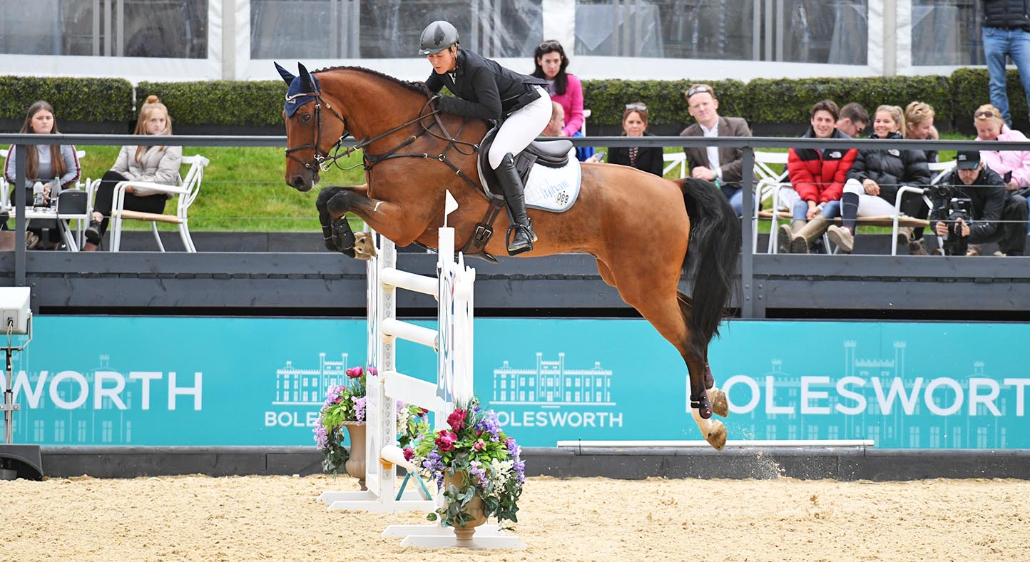 Holly Smith (GBR ) riding Hearts Destiny in CSI4* jumping competition (S34) at Equerry Bolesworth International Horse Show held in the grounds of Bolesworth Castle, near Chester in Cheshire in the UK between 12-16th June 2019