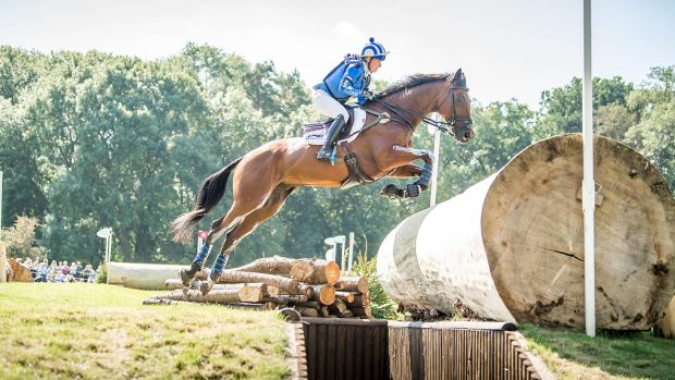 Imogen Murray and Ivar Gooden at Burghley Horse Trials.