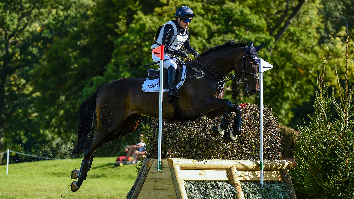 Laura Collett riding MOONLIGHT CHARMER in CCI-S 3* Section C during the Cornbury House International held in Cornbury Park near Finstock in Oxfordshire in the UK on the 13th September 2020