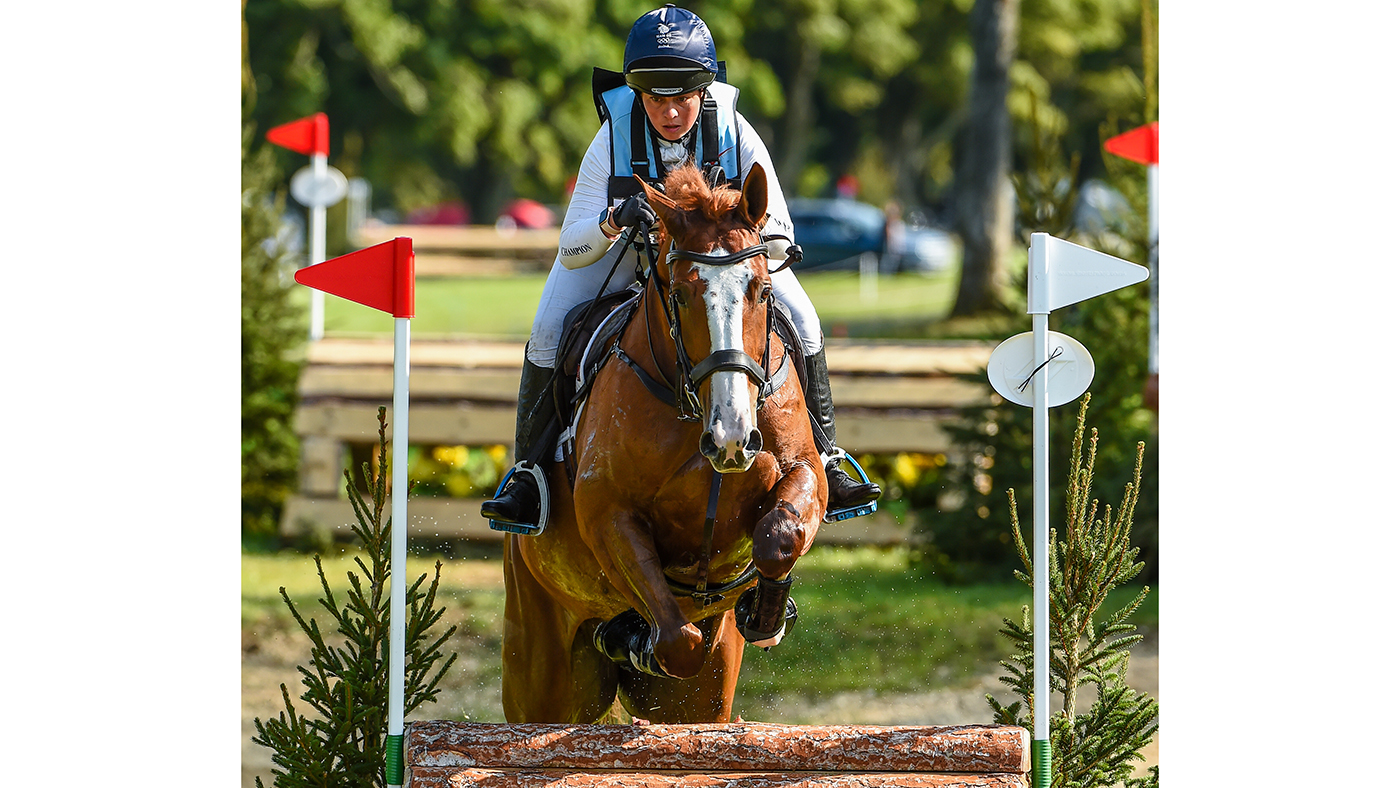 Kitty King riding MHS MONBEG JUNIOR in CCI-S 2* Section A during the Cornbury House International held in Cornbury Park near Finstock in Oxfordshire in the UK on the 13th September 2020