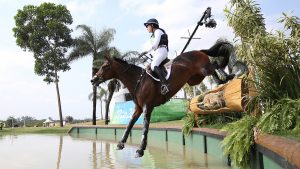 US event rider Lauren Nicholson (née Kieffer) at the 2016 Olympic Games.