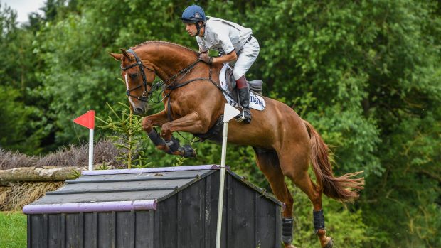 Harry Meade and Merrywell Tradition at Aston-le-Walls in July 2020.