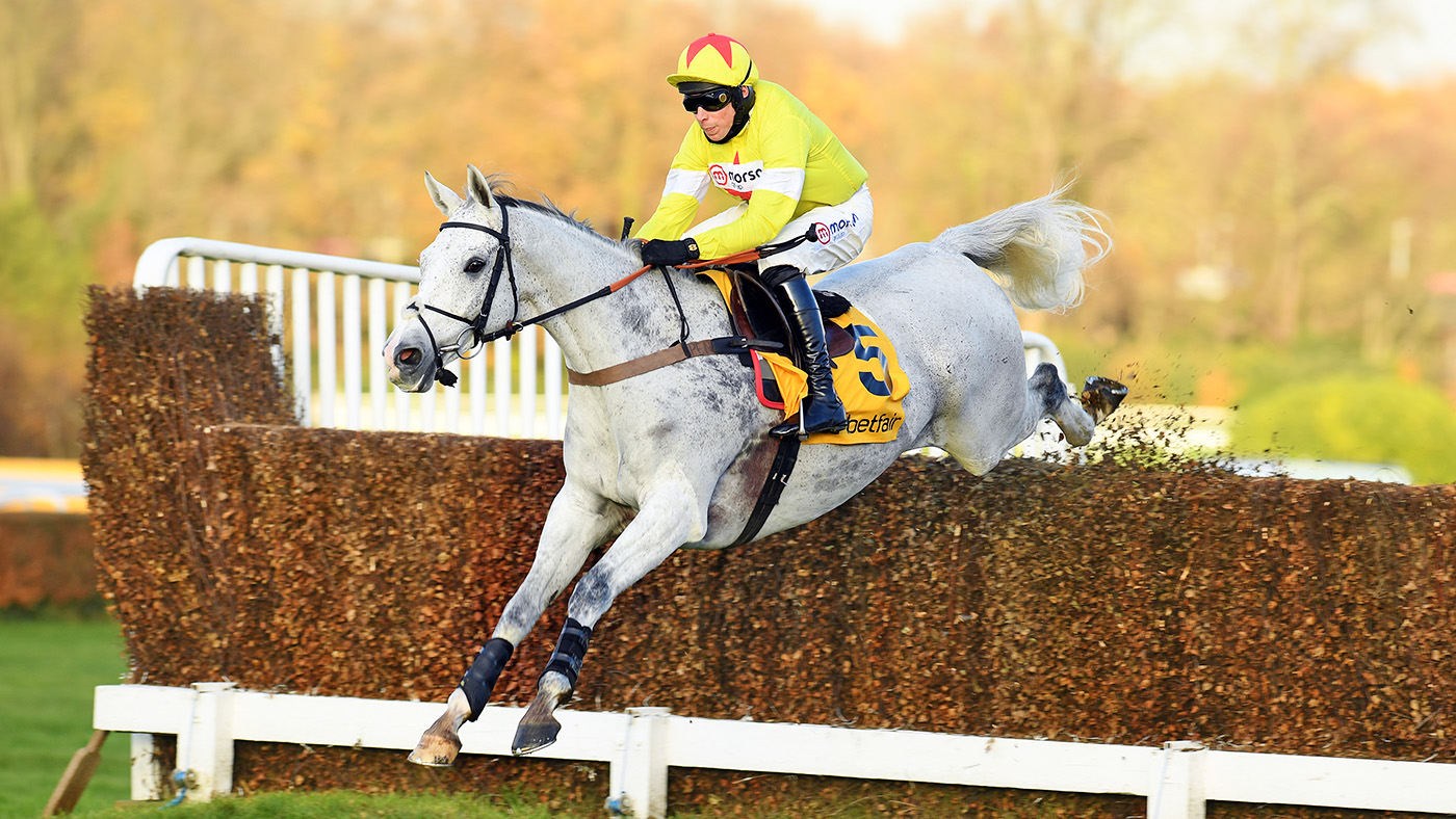 Politolgue and Harry Skelton, 1st are springheeled on their way to winning the Tingle Creek pic Bill Selwyn 5-12-20