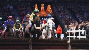 The Sheltand Pony Grand National at the London International Horse Show