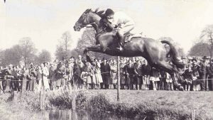 Margaret Hough badminton Badminton Horse Trials 1954 Margaret Hough on Bambi, Winner