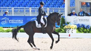 Adrienne Lyle and Salvino (USA) at the World Equestrian Games in 2018