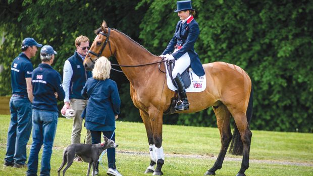 Rider debrief after competition