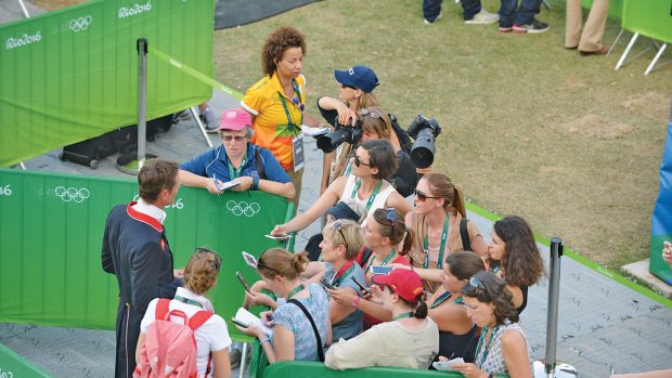 William Fox-Pitt interview at the Rio Olympics. Tokyo 2020 Playbooks make clear mixed zones will be different at this Games