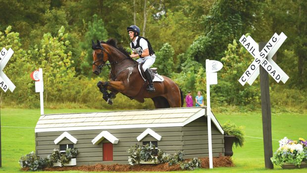 Tom MCEWEN (GBR) riding TOLEDO DE KERSER during the cross country phase of the FEI World Eventing Championship at the FEI World Equestrian Games Tryon 2018 at Tryon International Equestrian Centre, near Tryon North Carolina in the USA between 11th-23rd September 2018