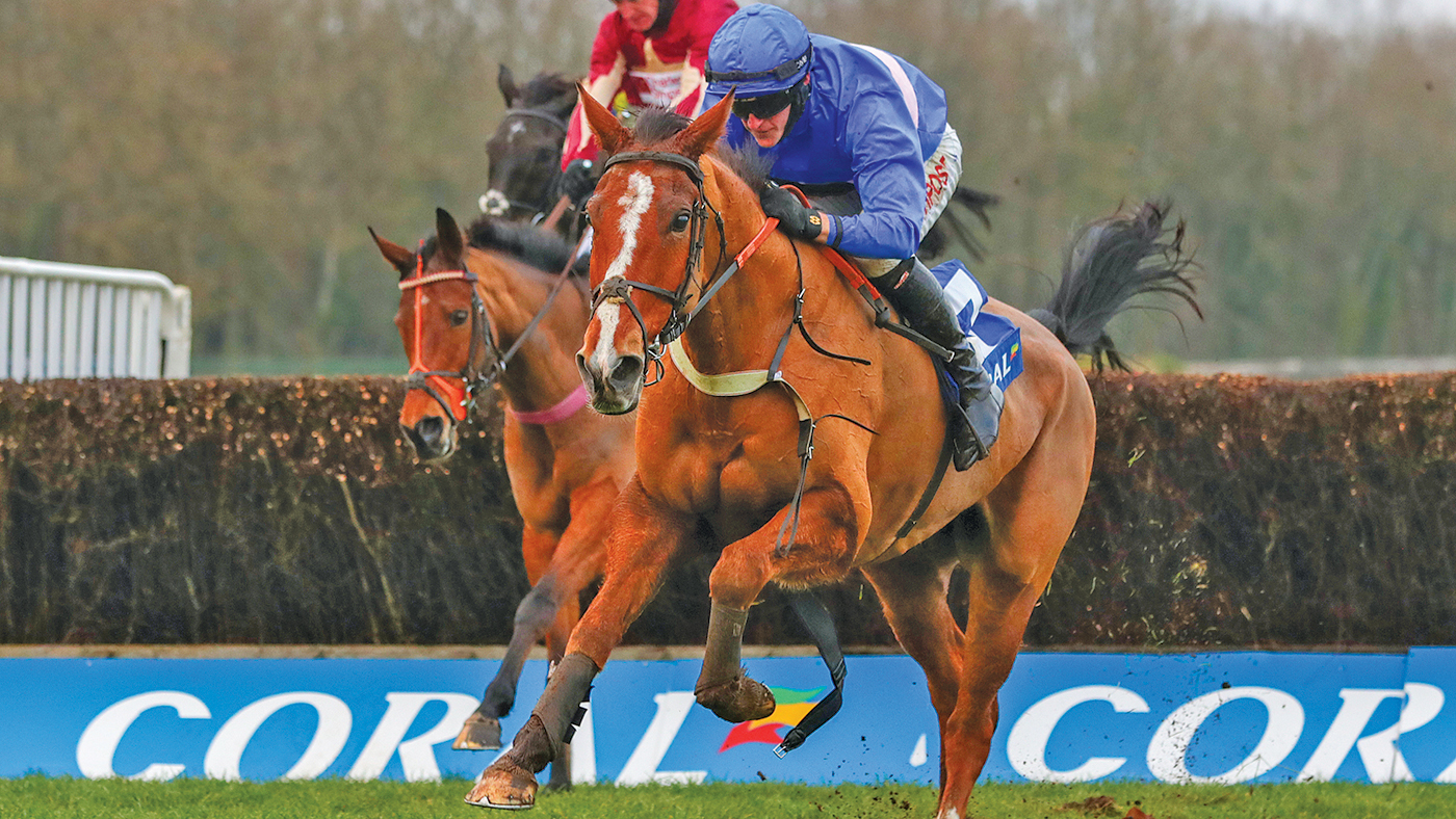 CHEPSTOW, WALES - JANUARY 09: Secret Reprieve ridden by Adam Wedge goes on to win the Coral Welsh Grand National Handicap Chase at Chepstow Racecourse on January 9, 2021 in Chepstow, Wales. (Photo by David Davies - Pool/Getty Images)