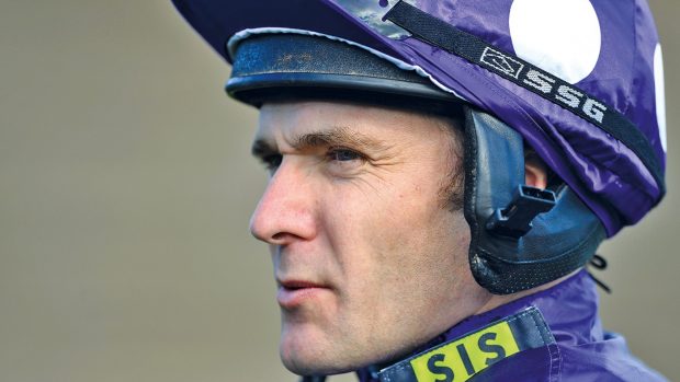 NEWTON ABBOT, ENGLAND - OCTOBER 01: Jockey Tom Scudamore at Newton Abbot Racecourse on October 1, 2018 in Newton Abbot, England. (Photo by Harry Trump/Getty Images)