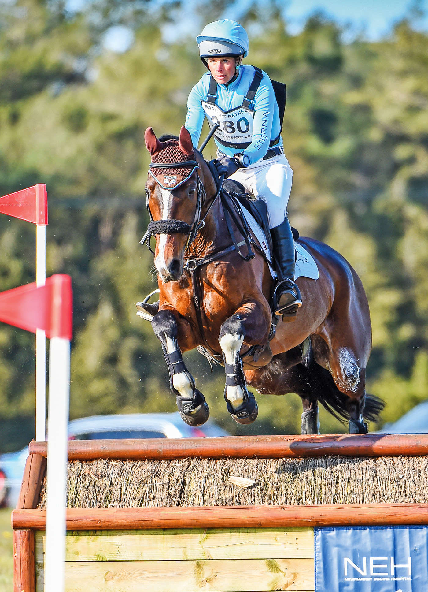 Izzy Taylor riding MONKEYING AROUND in CCI-S 4* Section C, during the cross country phase of the BURNHAM MARKET INTERNATIONAL (1) held at Sussex Farm near Burnham Market in Norfolk in the UK on the 17th April 2021