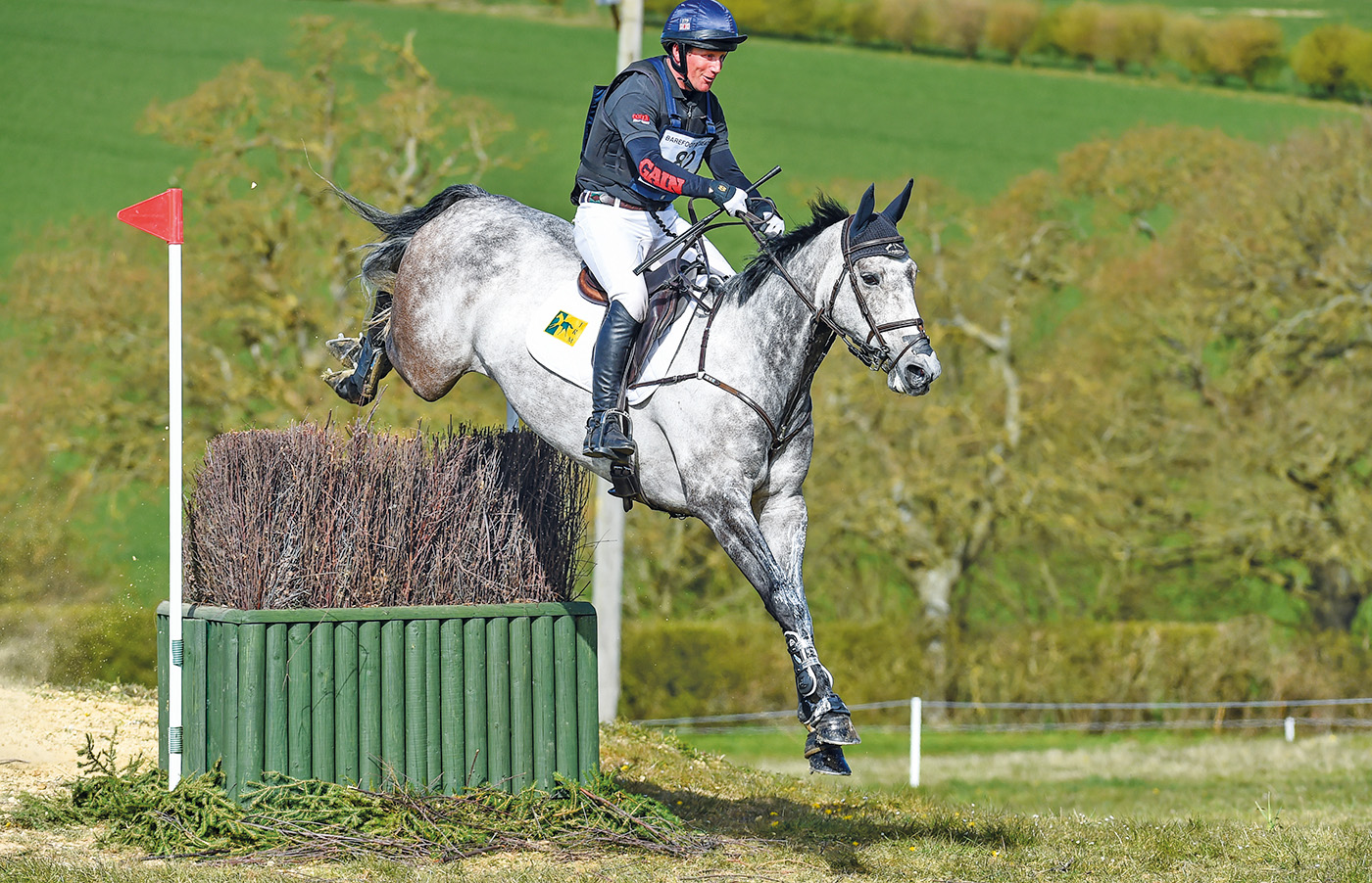 Oliver Townend riding COOLEY ROSALENT in CCI-S 3* Section A1, during the cross country phase of the BURNHAM MARKET INTERNATIONAL (1) held at Sussex Farm near Burnham Market in Norfolk in the UK on the 17th April 2021