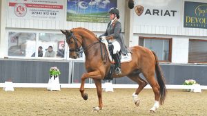 Alice Oppenheimer and Headmore Dirubinio winning the grand prix at Keysoe Premier League 2021