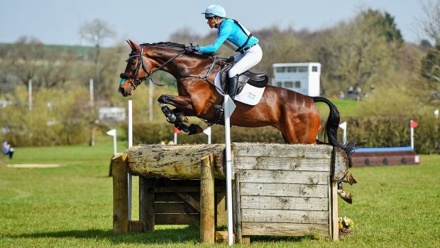 Izzy Taylor riding Monkeying Around in advanced section A, during the Aston-le-Walls Elite competition on 31 March 2021.
