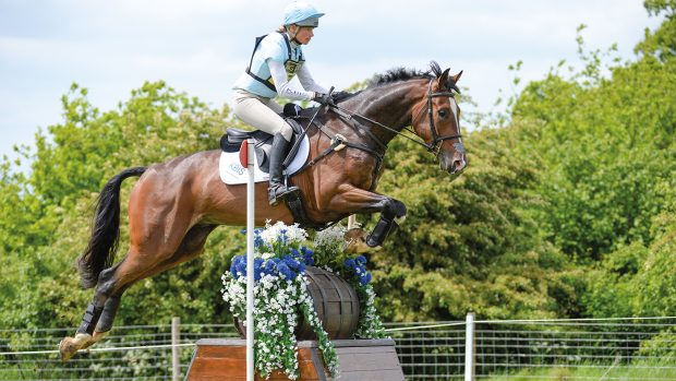 Izzy Taylor riding Monkeying Around in Int Section N during the Rockingham Castle Horse Trials in The Great Park Rockingham near Corby in Northamptonshire in the UK on 21st May 2017