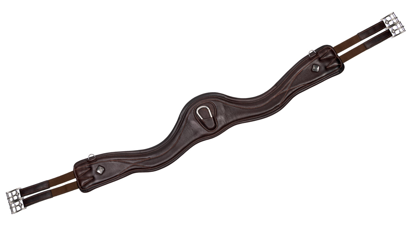 Selleria EQUIPE Anatomic CLASSIC Long Leather GP GIRTH Black/Brown GH05 100-160 Selleria EQUIPE Anatomic CLASSIC Long Leather GP GIRTH Black/Brown GH05 100-160