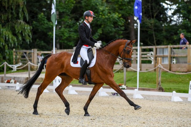 Bicton Horse Trials dressage: Alex Hua Tian and Jilsonne Van Bareelhof