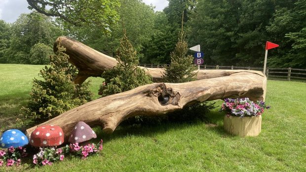 Bicton Horse Trials cross-country course – fence 7b on the CCI4*-S course