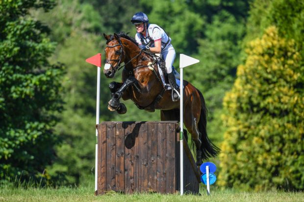 Bicton Horse Trials cross-country: Bubby Upton and Cola III