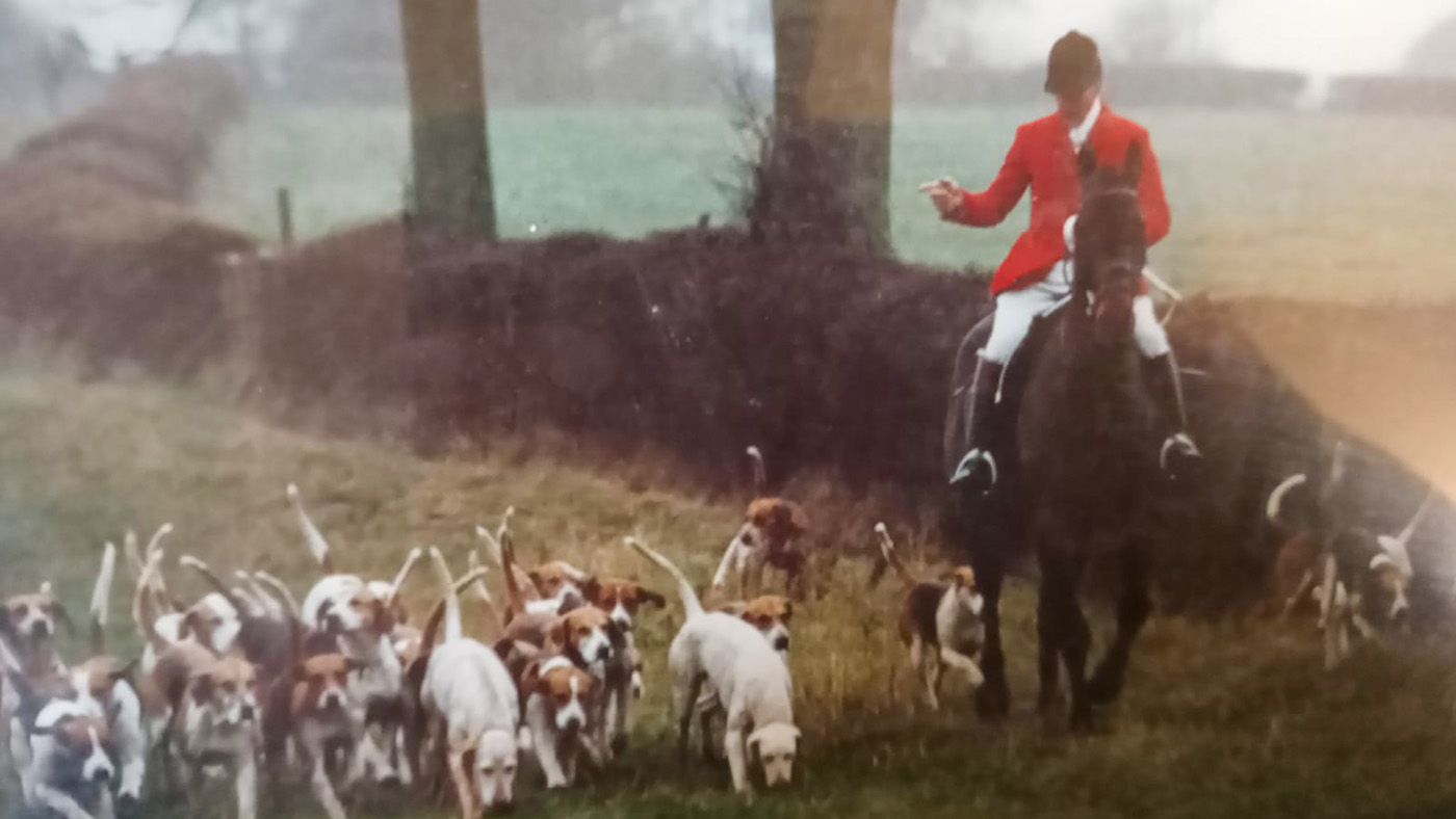 David Barker riding Pedro