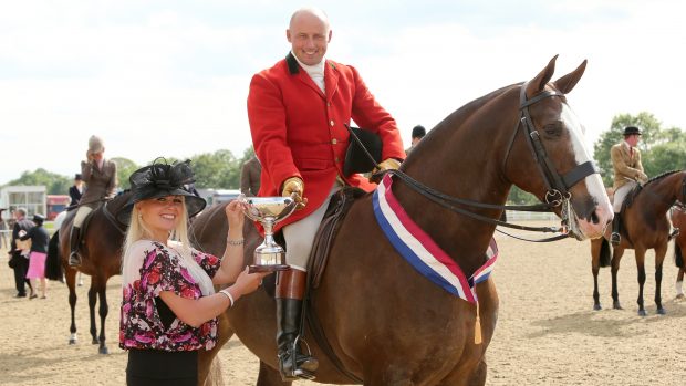 Hallmark IX stands supreme champion at the North Of England Summer Horse Show 2013.