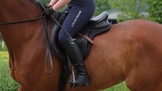Rider in a GP saddle