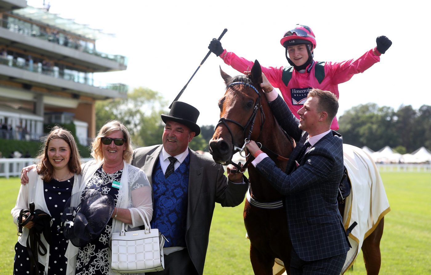 Jockey Cieren Fallon celebrates winning the King's Stand Stakes on Oxted during day one of Royal Ascot at Ascot Racecourse. Picture date: Tuesday June 15, 2021.