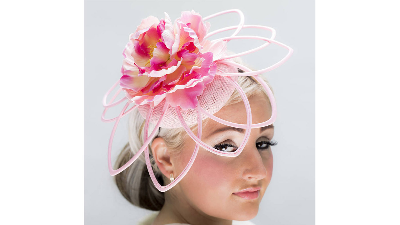 The Head Bloomer Millinery pink flower hat for royal ascot