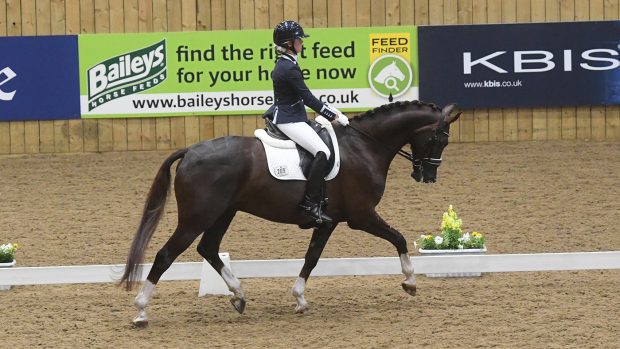 Georgina Nicholls with Headmore Figaro at the Winter Dressage Championships