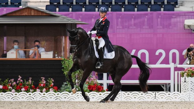 Carl Hester riding En Vogue in the Tokyo Olympics